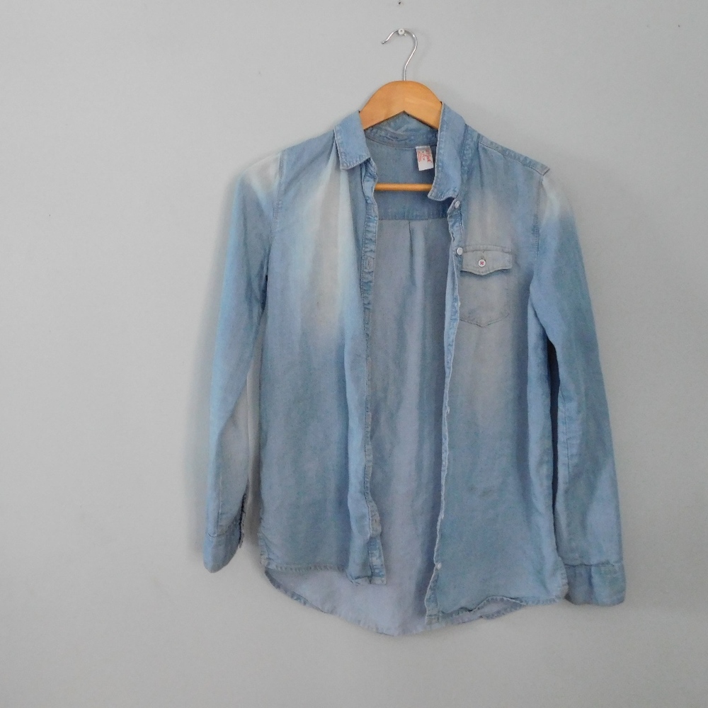 Cat & Jack demin girls shirt button-down girls XL